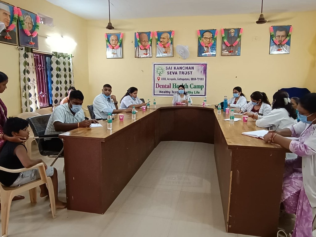 Dental health camp organised by SaiKanchan Trust for the community